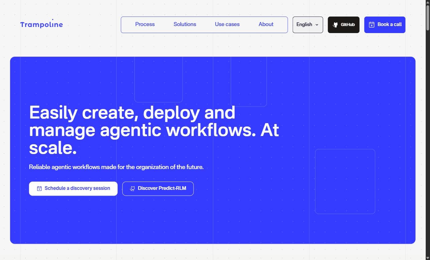 Trampoline.ai — Startup · IA, projet web réalisé par Simon Hammadi